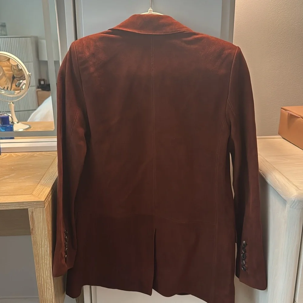 Madewell Kline Suede Blazer Size 0 Soft Mahogany color - Picture 7 of 7